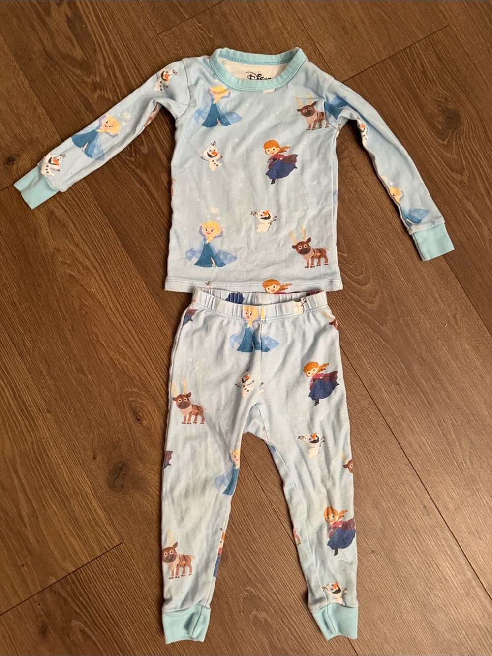 Disney Kids Light Blue Frozen 2-Piece Pajama Set